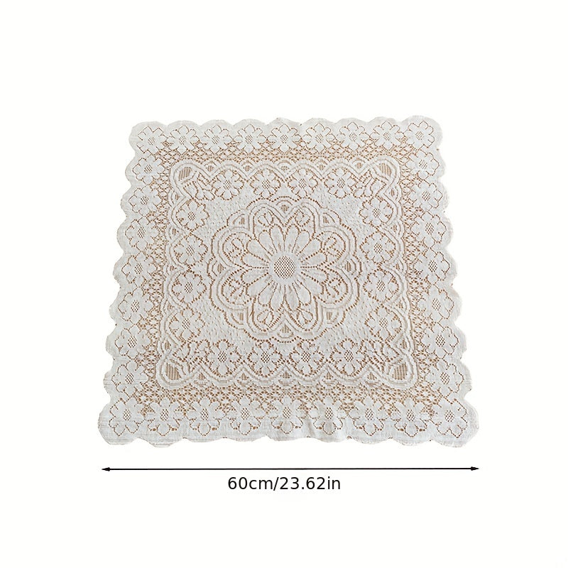 Polyester Round Lace Tablecloth Cafe Desktop Decoration Background Cloth