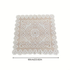 Polyester Round Lace Tablecloth Cafe Desktop Decoration Background Cloth