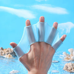 Silicone Flippers for Diving & Swimming - Webbed Hand Accessory