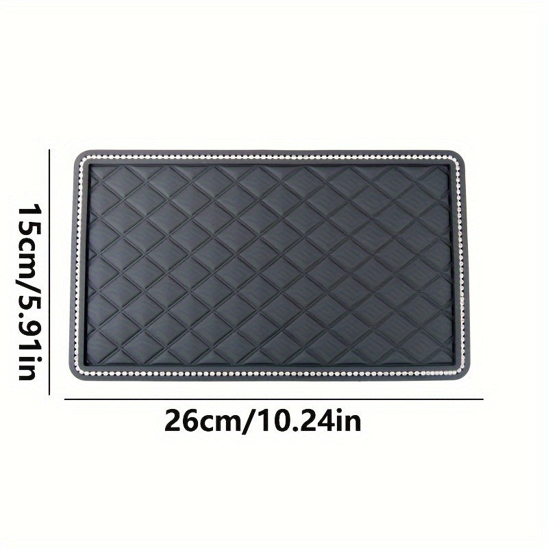 1pc Car Rhinestone Non-slip Mat Phone Keychain DIY Decoration
