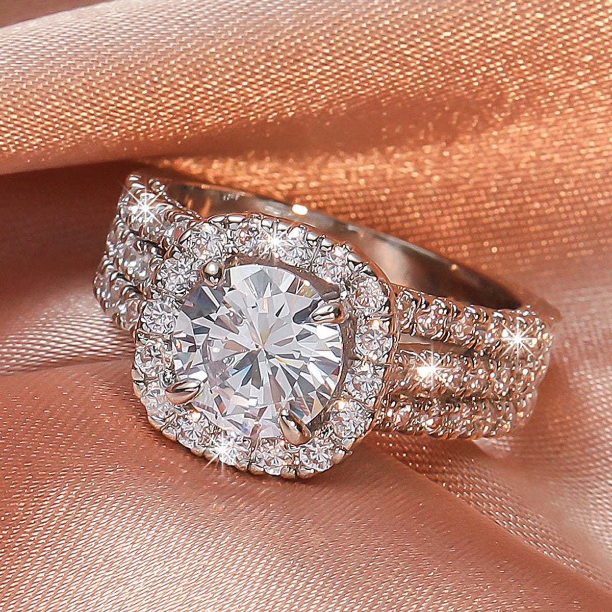 Zircon Women's Wedding Engagement Ring