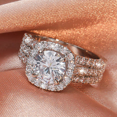 Zircon Women's Wedding Engagement Ring