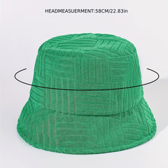 Striped Jacquard Bucket Hat Unisex Candy Sunshade Basin Hat Lightweight Fisherma
