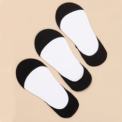 3 Pairs Ultra Low Cut Liner Socks Women's No Show Non Slip Hidden