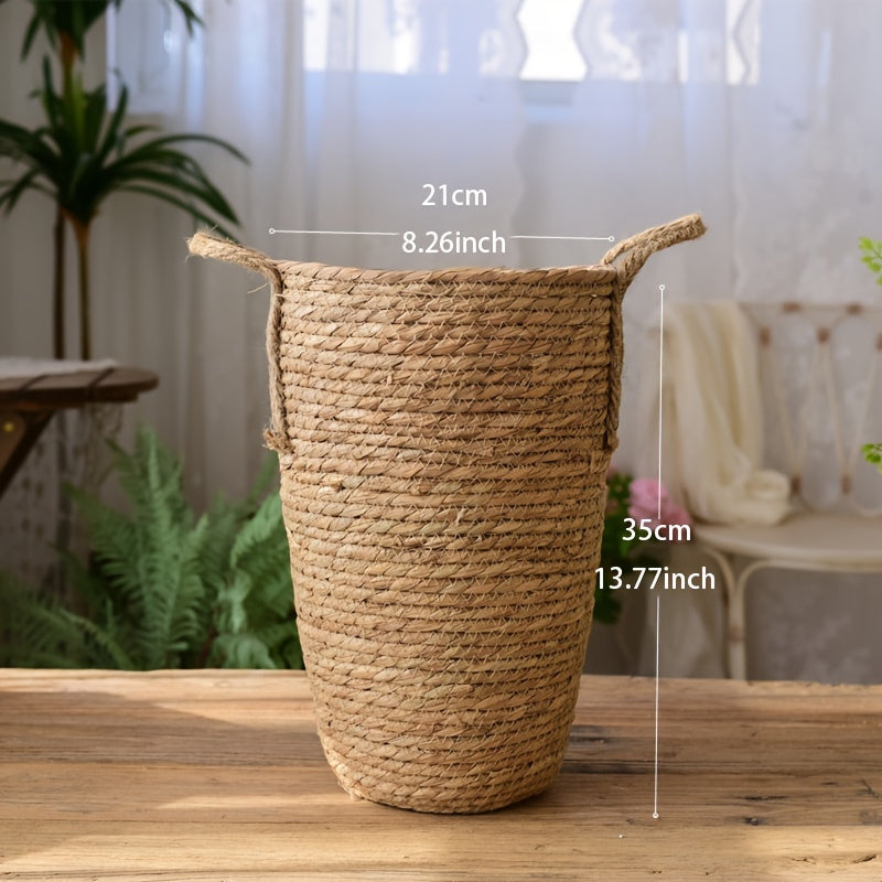 Nordic Woven Flower Basket Home Storage Living Room Decoration