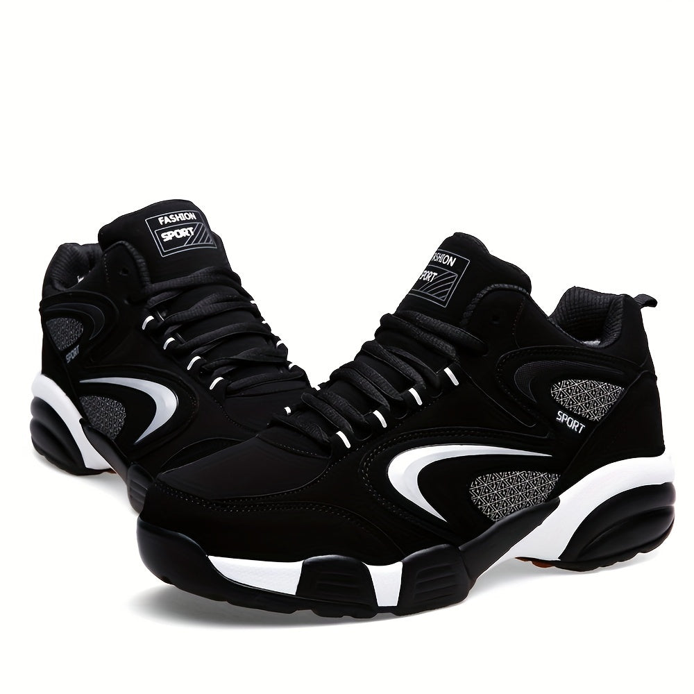 Men's Lace up Chunky Shoes Casual Outdoor Anti skid Durable Sneakers
