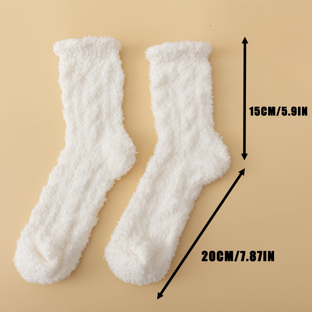 7 Pairs Winter Cozy Slipper Socks with Gripper for Women