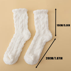 7 Pairs Winter Cozy Slipper Socks with Gripper for Women