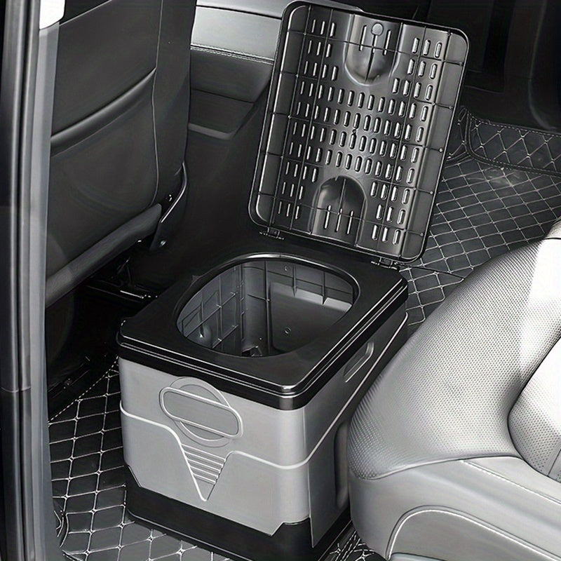 Foldable Portable Toilet for Camping and Car Travel - Hygienic Outdoor Solution