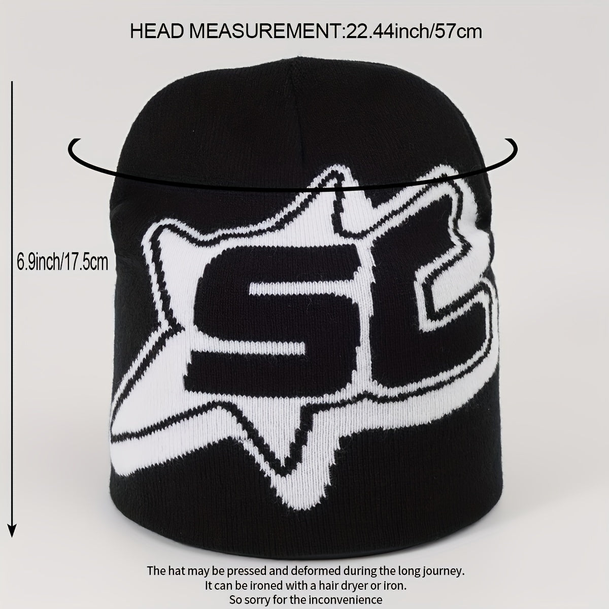 Y2K Candy Couple Beanie Letter Jacquard Skull Cap Hip Hop Ski Hat