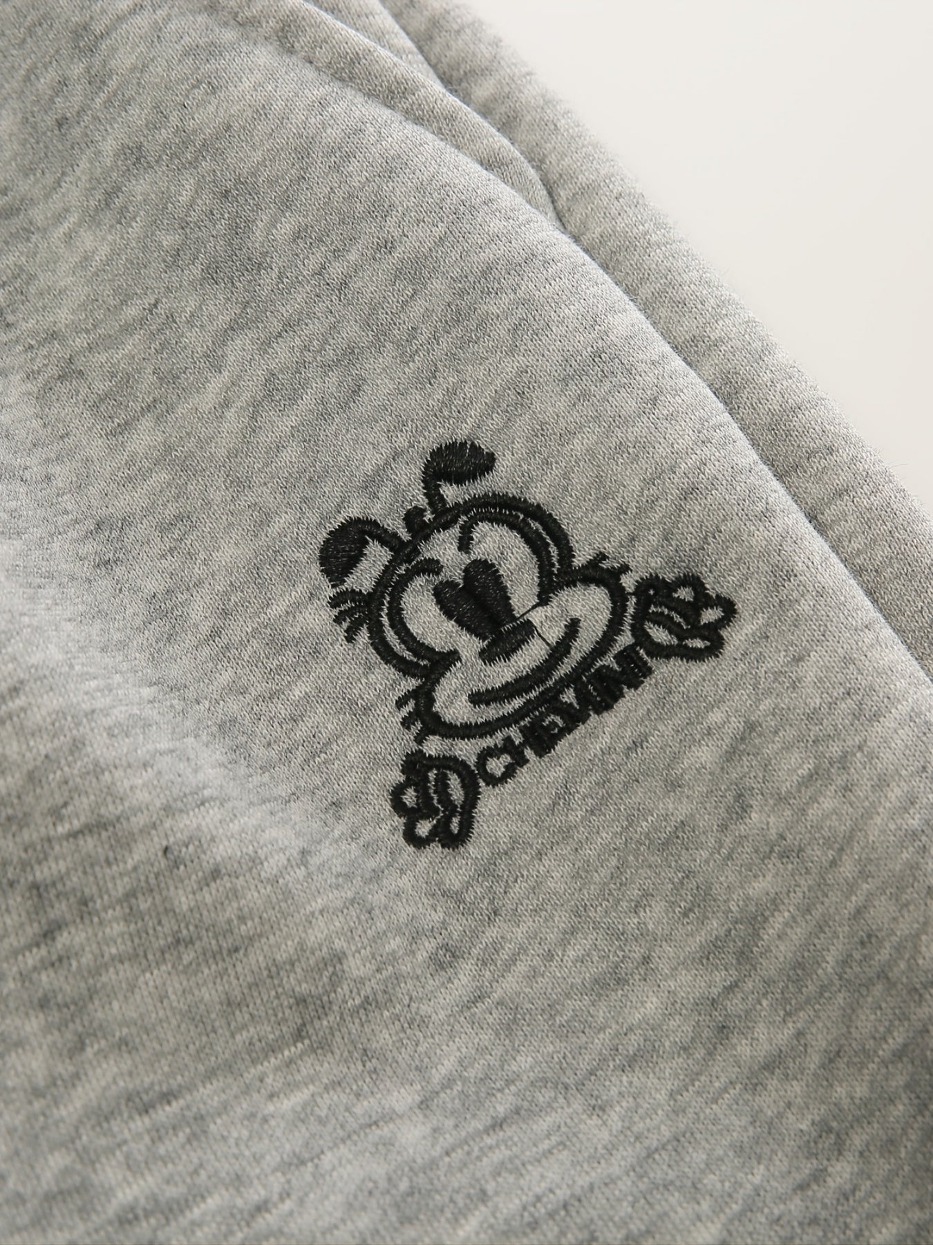 Boys Cartoon Embroidered Fleece Thermal Sweatpants