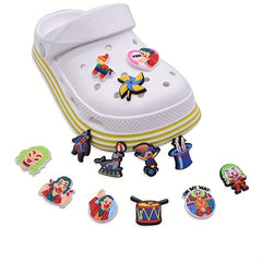 30pcs Clown Shoe Charms For Clogs Bubble Sandals PVC Accessories