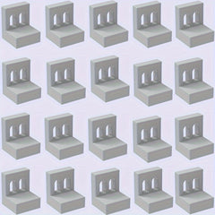 20 PCS Building Block Set Square Fence Railing for Children's DIY Scene Play