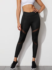 Women's Butt Lifting Yoga Pants with Mesh Stitching