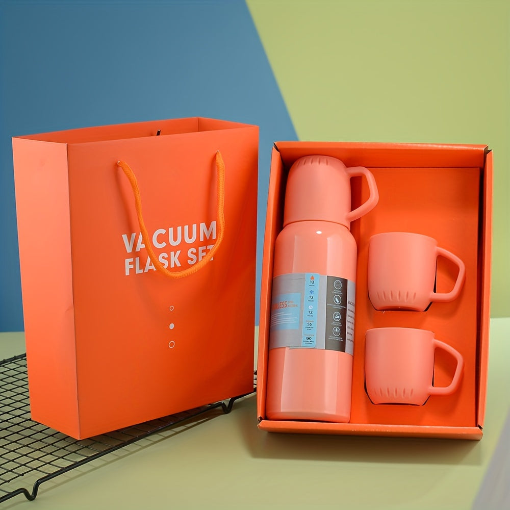 Stainless Steel Vacuum Insulated Cup w/ 2 Extra Lids Portable Outdoor Sports