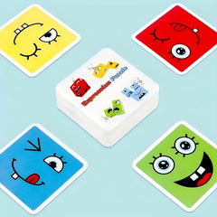Wooden Face Pattern Building Blocks Puzzle Toy