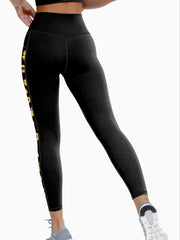 Sunflower Print Yoga Pants High Waist Butt Lifting Leggings