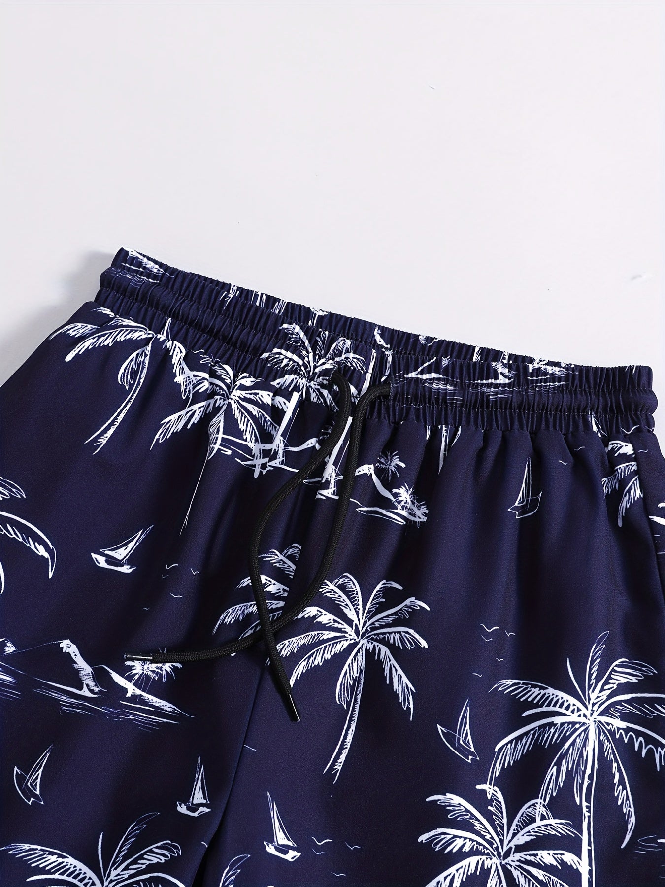 Boys Swim Trunks Coconut Tree Print Beach Pants