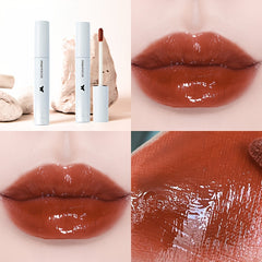 Lustrous Lip Glaze Brown & Red Satin Finish Lip Gloss