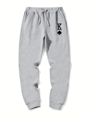 Spades King Joggers: Stretch Graphic Drawstring Sweatpants