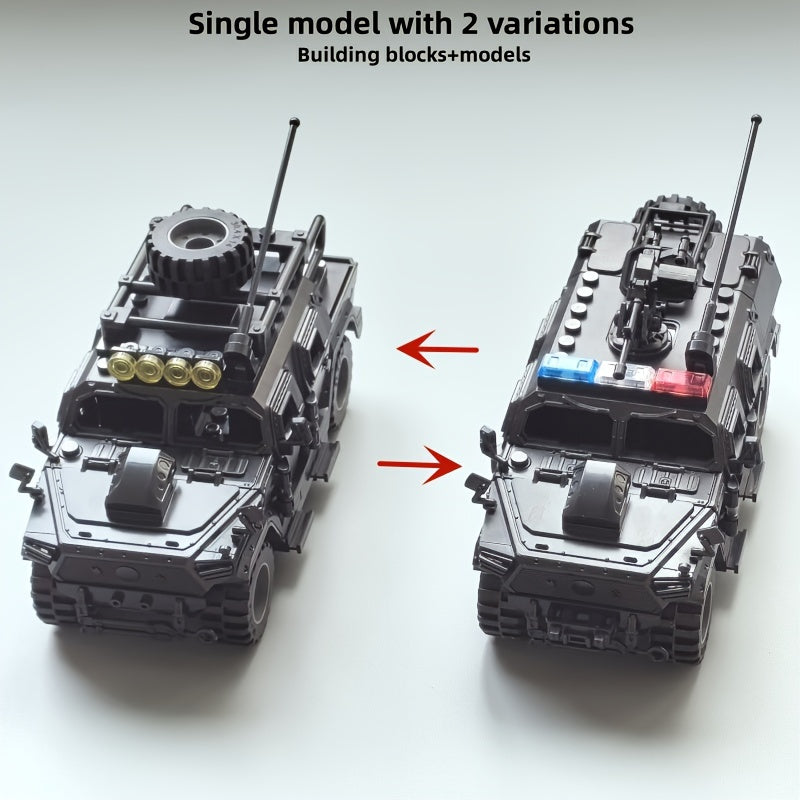 Educational Building Block Toy Military Car Assembly Toy