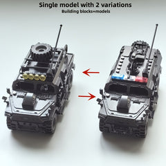 Educational Building Block Toy Military Car Assembly Toy