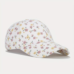 Floral Print Baseball Cap Cartoon Sun Hats Lightweight Adjustable