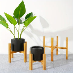 Wooden Floor Flower Stand 8-12 Plant Indoor Outdoor Holder