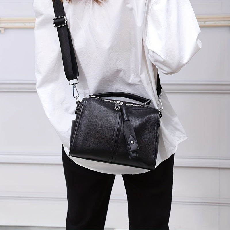 Vintage Style Leather Crossbody Bag for Women