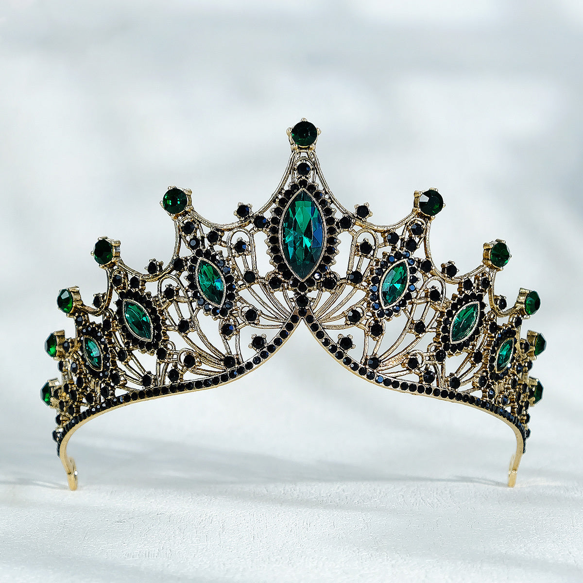 Baroque Style Crown Tiara Bridal Headwear