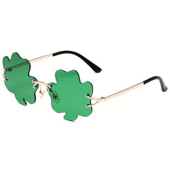 Green Four Leaf Sunglasses for St Patrick's Day