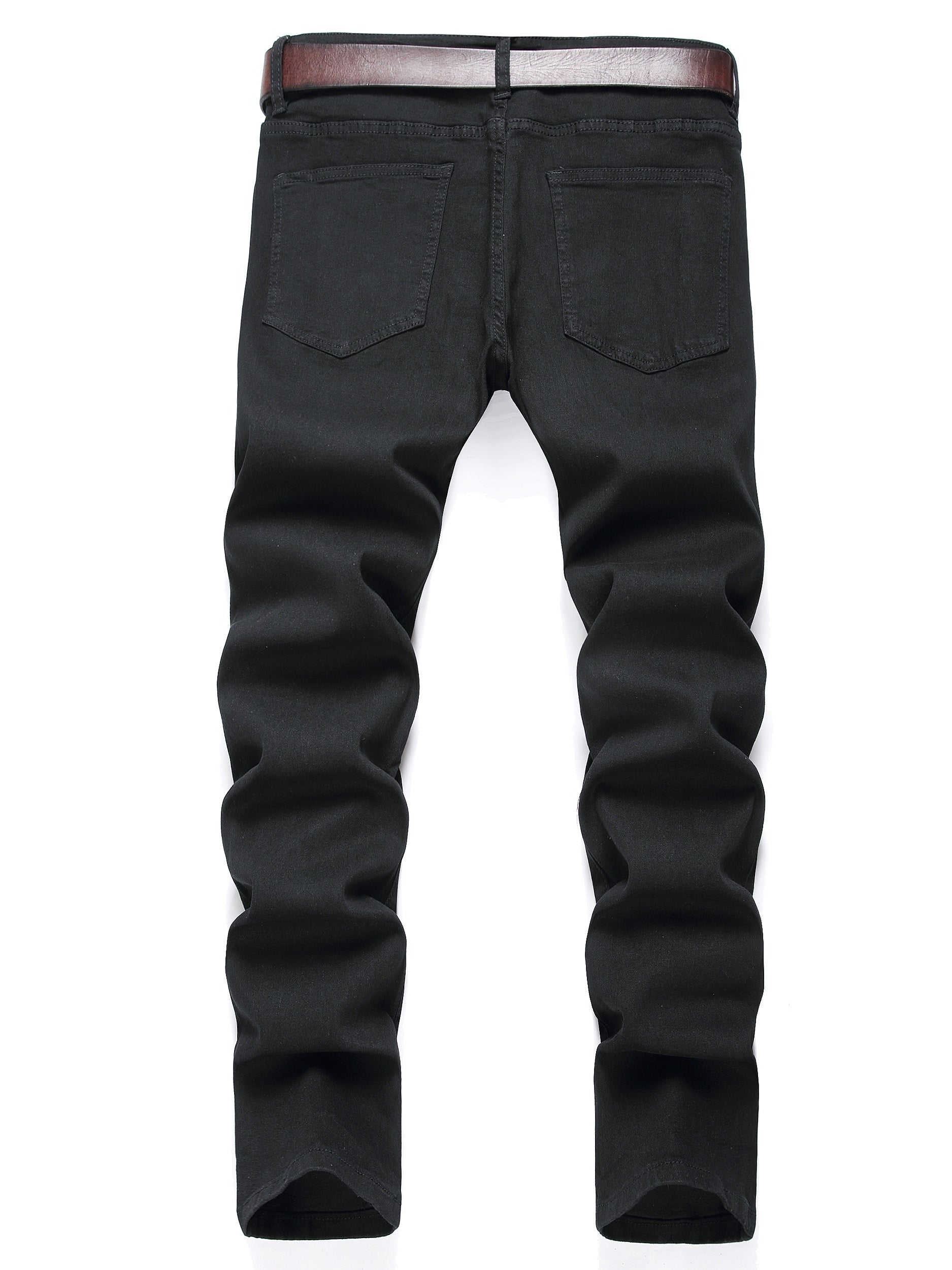 Men's Slim Fit Ripped Jeans Casual Stretch Slim
