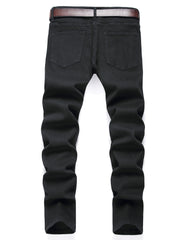 Men's Slim Fit Ripped Jeans Casual Stretch Slim