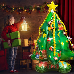 Self Standing 4D Christmas Tree Balloon 104cm - Party Decoration