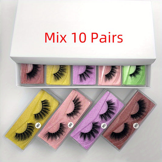 6D Natural Look Fluffy Mink Eyelashes 10-100 Pairs