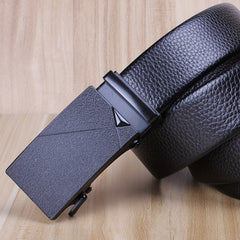 Men's Two Layer Cowhide Belt with Automatic Buckle
