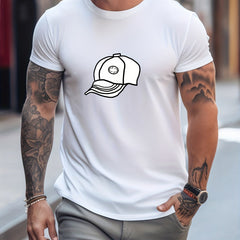 Men's Printed Leisure Sports T shirt Casual Stretch Tee Shirt