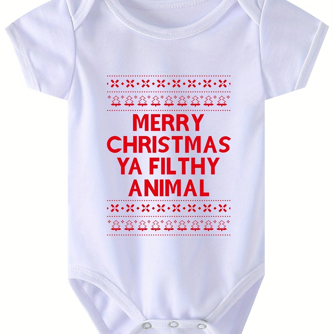 Christmas Costume Newborn Baby Romper Short Sleeve Onesie