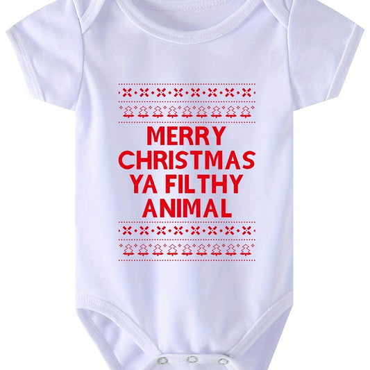 Christmas Costume Newborn Baby Romper Short Sleeve Onesie