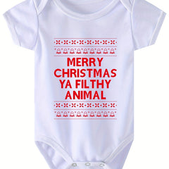Christmas Costume Newborn Baby Romper Short Sleeve Onesie