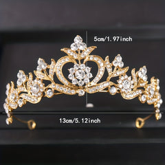 Girls Rhinestone Princess Crown Hair Accessories for Party