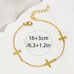 Vintage Style Cross Chain Bracelet Hand Jewelry Party Favors