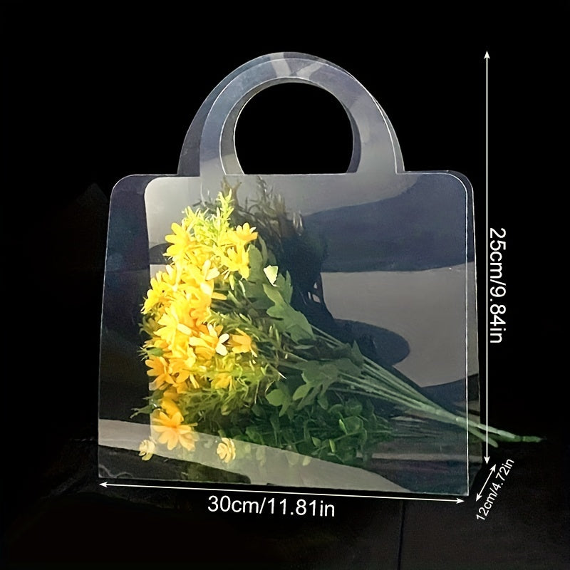 Tanabata Bouquet Bridesmaid Tote Bag PVC Gift Flower Packaging Bag