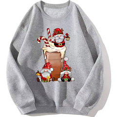 Christmas Santa Claus Print Sweatshirt for Women