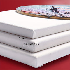 2 Pack Blank Art Canvases with Various Sizes, Primed Supplies for Acrylic Paint