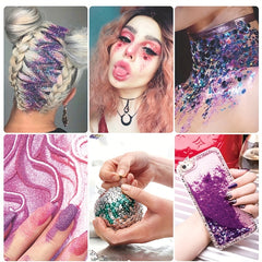 7 Layer Glitter Nail Makeup Crafts DIY Body Makeup Material