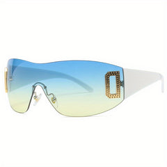 Y2K Gradient Rimless Sunglasses UV400