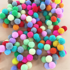 200pcs Multicolor High Elastic Pom Pom Balls for DIY Craft Making