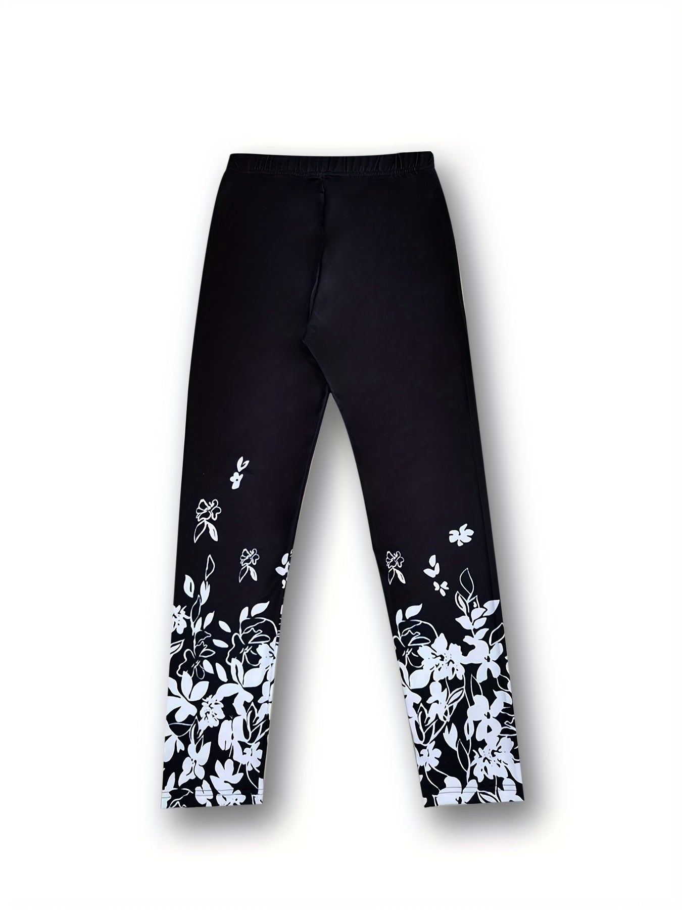 Floral Skinny Leggings Stretchy Women's Casual Leggings