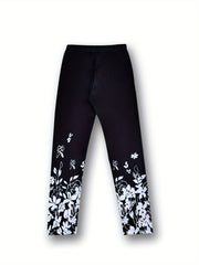 Floral Skinny Leggings Stretchy Women's Casual Leggings